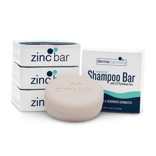 Dermaharmony fragrance free shampoo bar closeup showing gentle formula