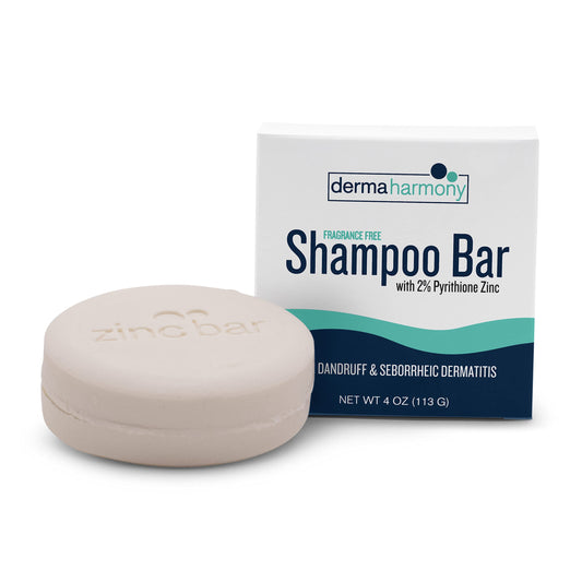 Dermaharmony 2 percent zinc shampoo bar lather for scalp cleansing