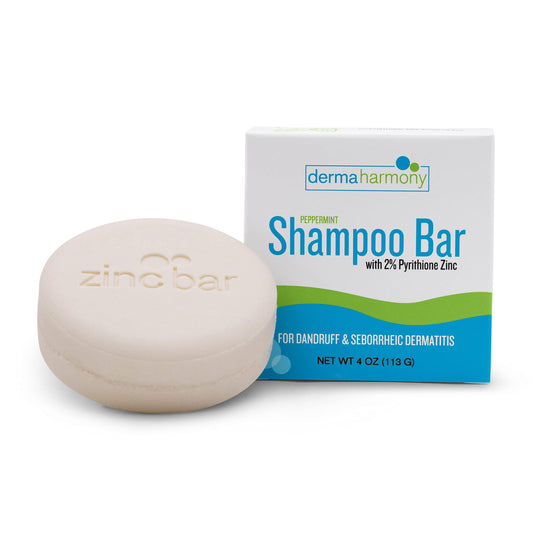DermaHarmony peppermint shampoo bar pack-two wrapped packaging highlights eco-friendly design