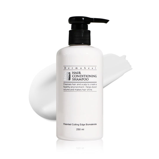 Dermaheal Hair Conditioning Shampoo bottle front view promotes fuller, healthier hair.