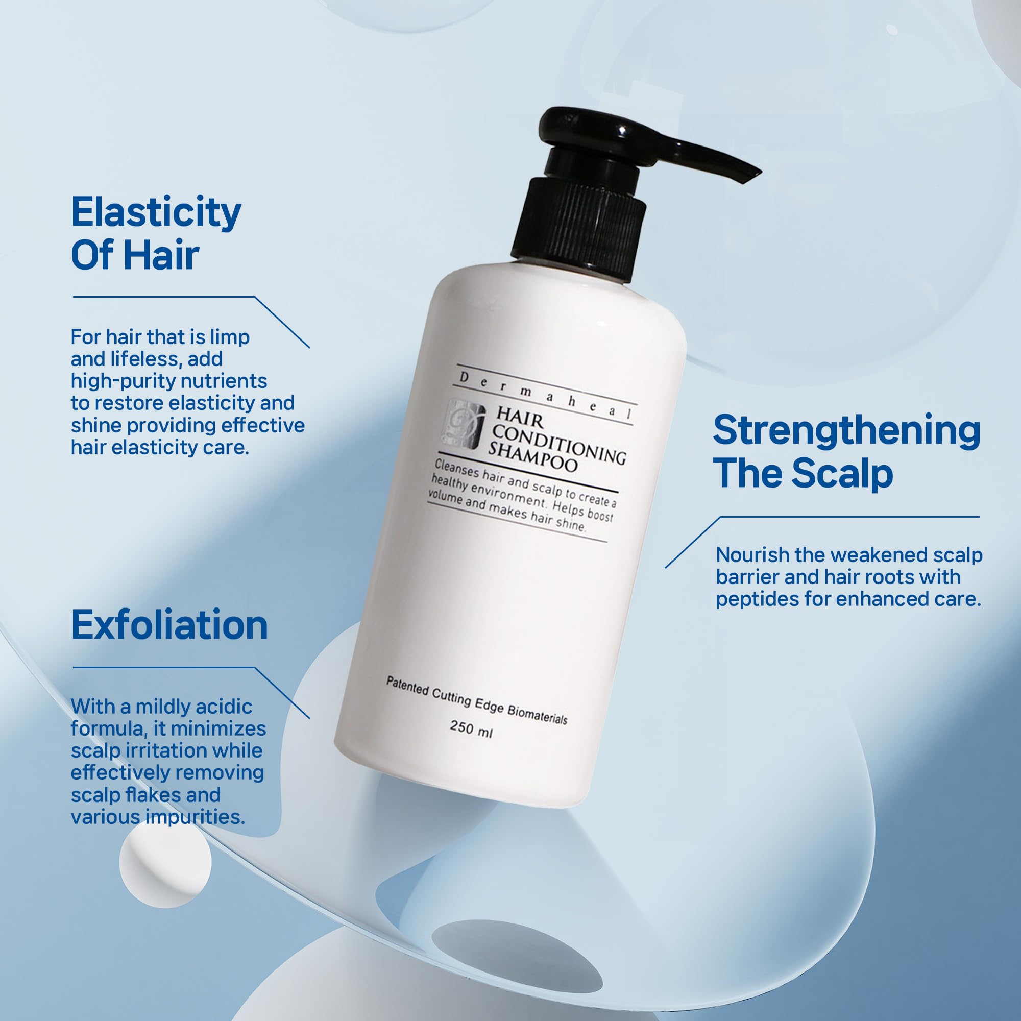 Dermaheal ingredients close-up highlights actives supporting healthier hair.