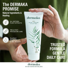 Dermaka olive oil base scene demonstrates rich nourishment for daily use.