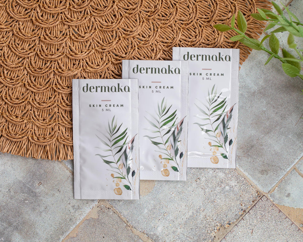 Dermaka packet dispense demonstrates easy, portion-controlled use