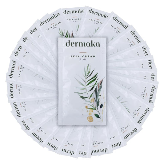 Dermaka Skin Repair Cream application close-up shows smooth, non-greasy texture