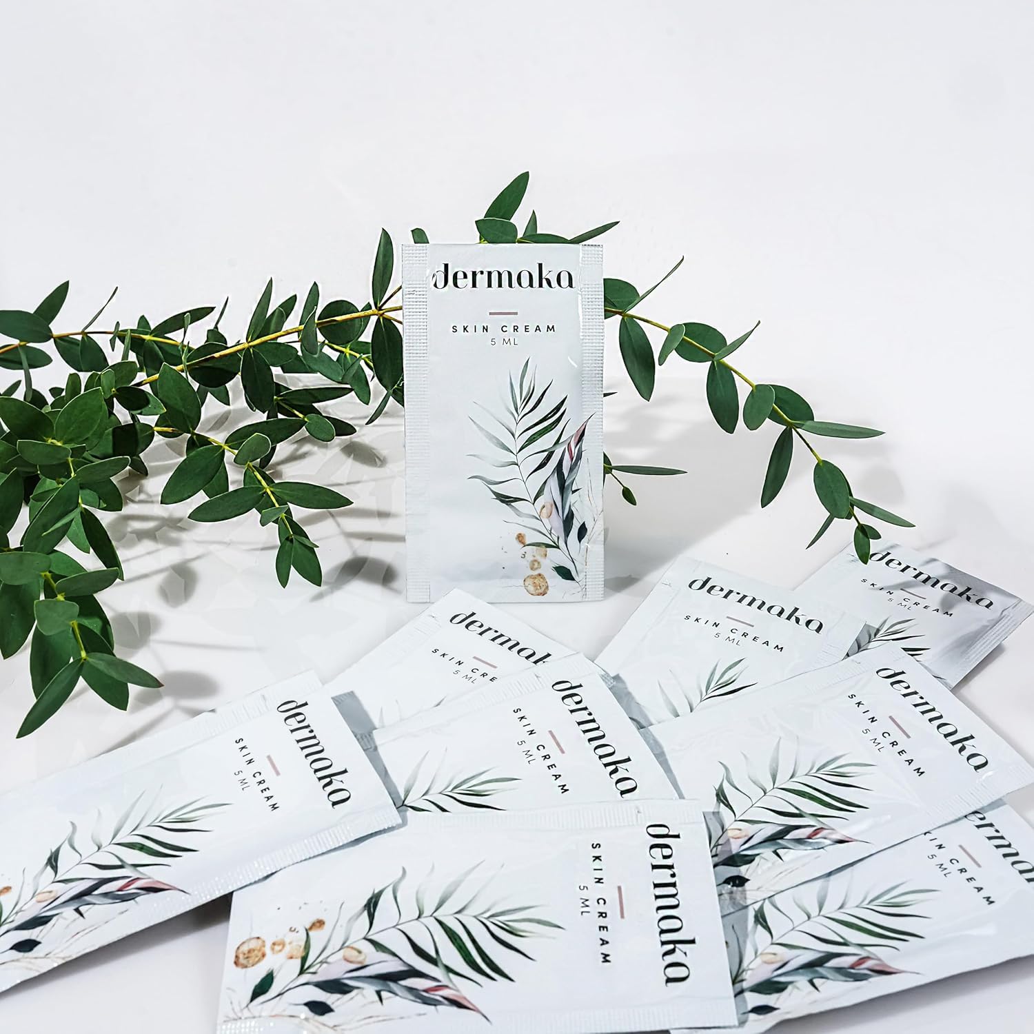 Dermaka Skin Repair Cream packets in packaging for travel-friendly care