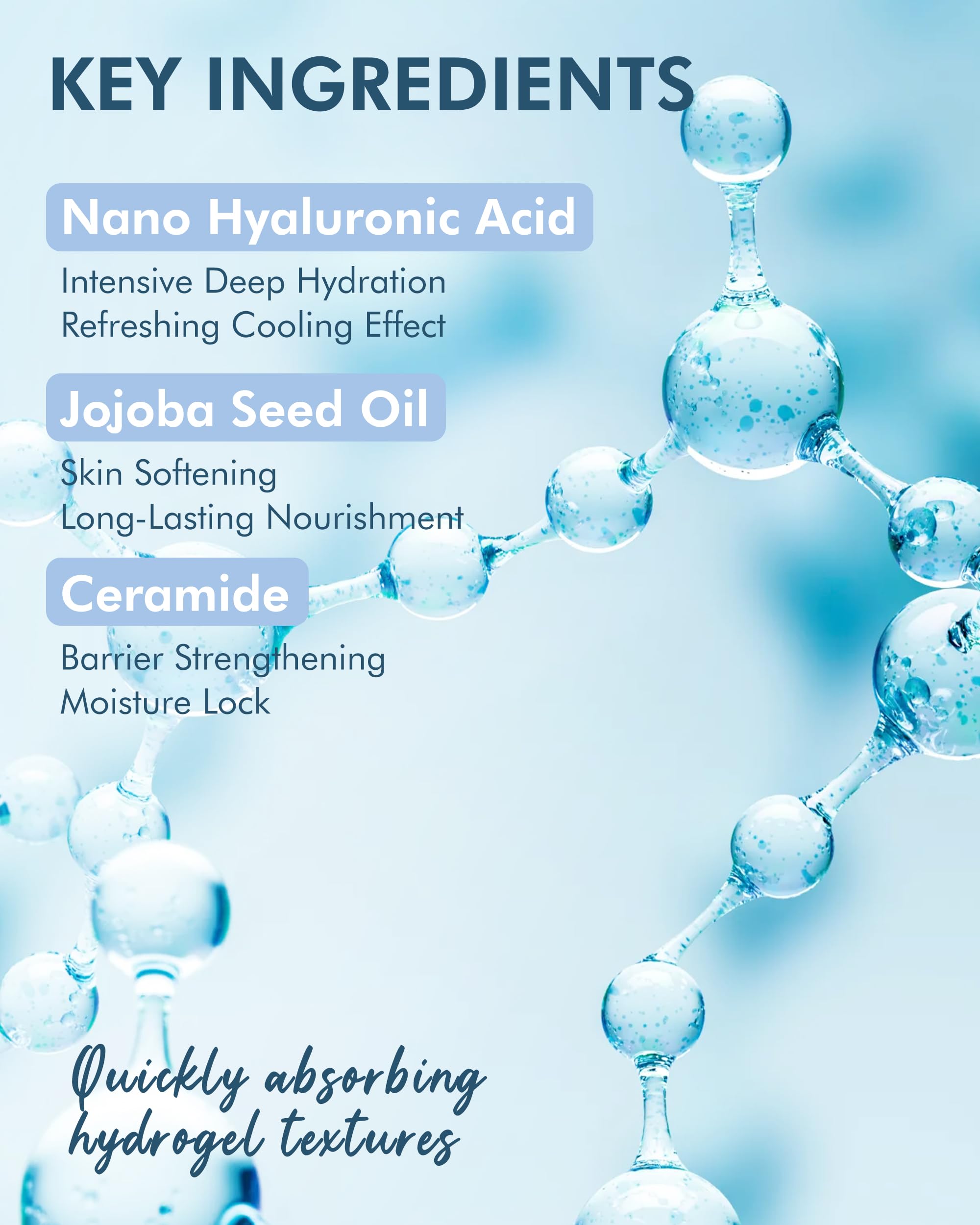 DERMAL cooling effect showcases instant refresh for stressed or overheated skin