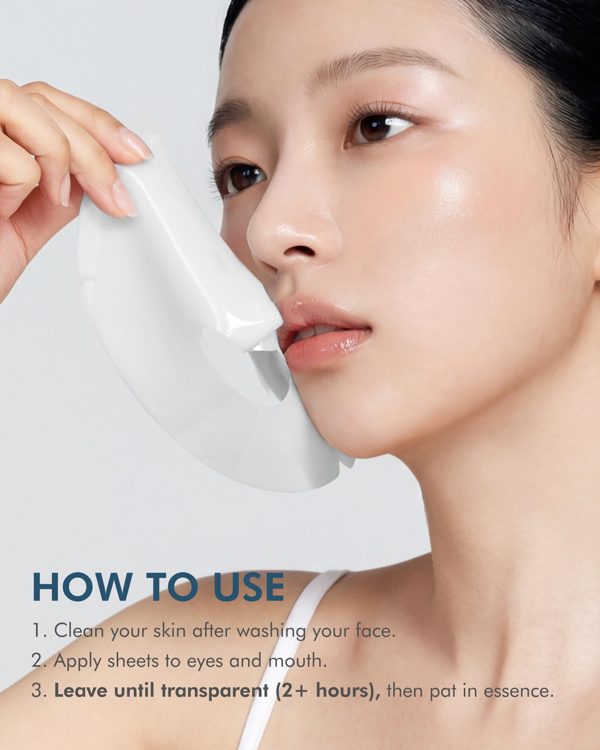DERMAL Hyaluronic Hydrogel Mask worn overnight for hydrated, dewy skin