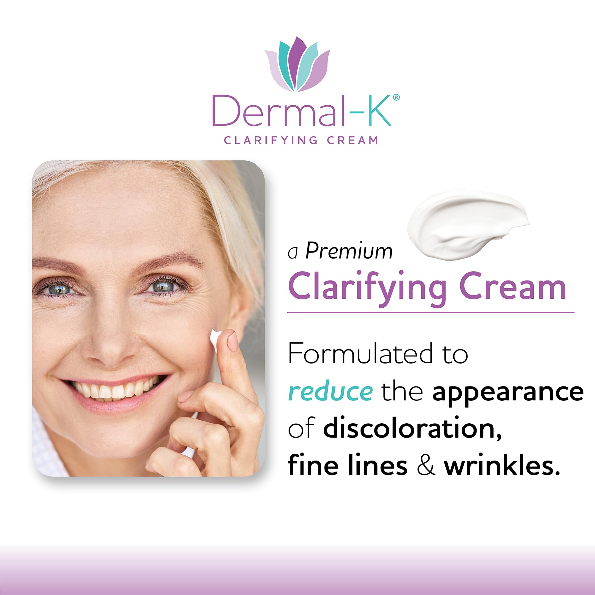 Dermal-K Vitamin K Cream texture swatch displaying smooth absorption