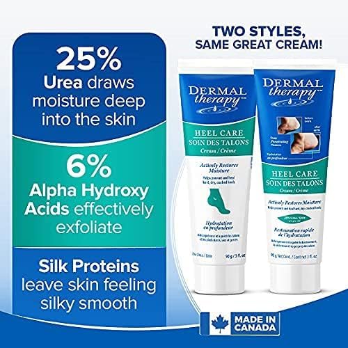 Dermal Therapy Heel Care Cream 8oz bottle with long-lasting hydration.