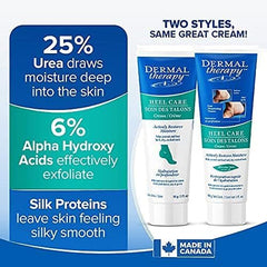 Dermal Therapy Heel Care Cream 8oz bottle with long-lasting hydration.