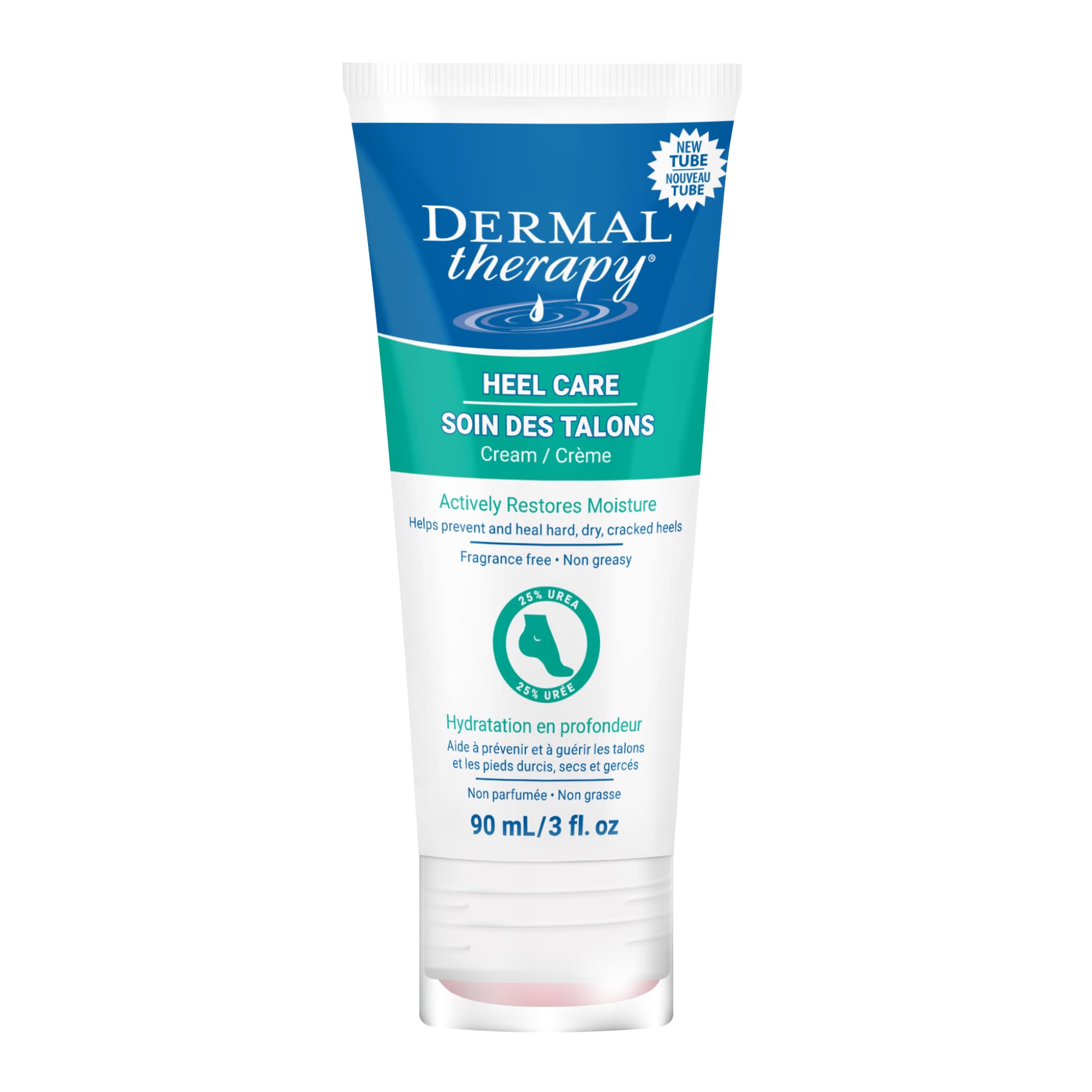 Dermal Therapy Heel Care Cream bottle for convenient daily foot hydration