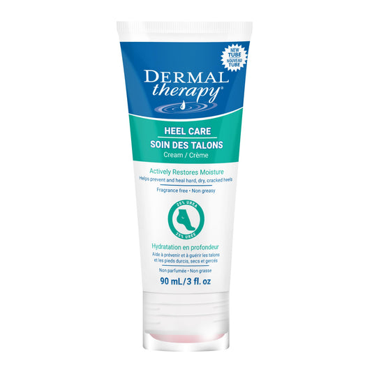 Dermal Therapy Heel Care Cream bottle for convenient daily foot hydration