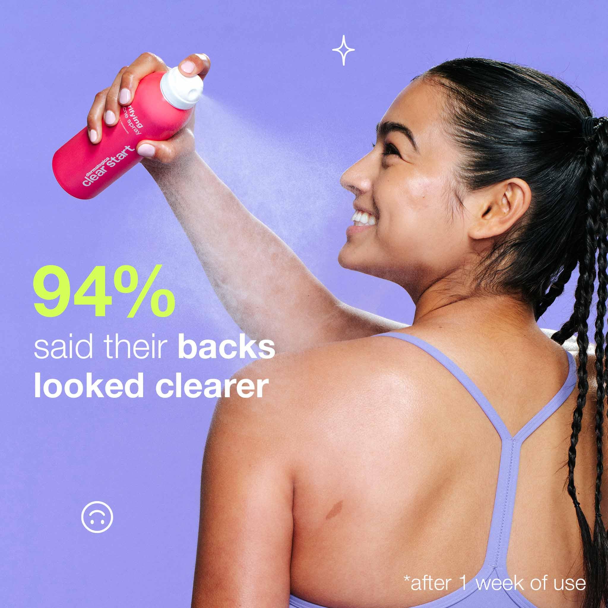 Dermalogica spray from 12–18 inches after cleansing.