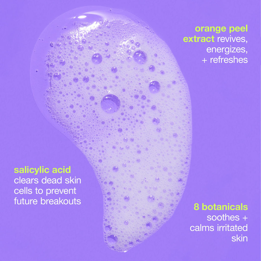 Dermalogica Clear Start foaming wash face application demonstrates quick daily cleansing routine
