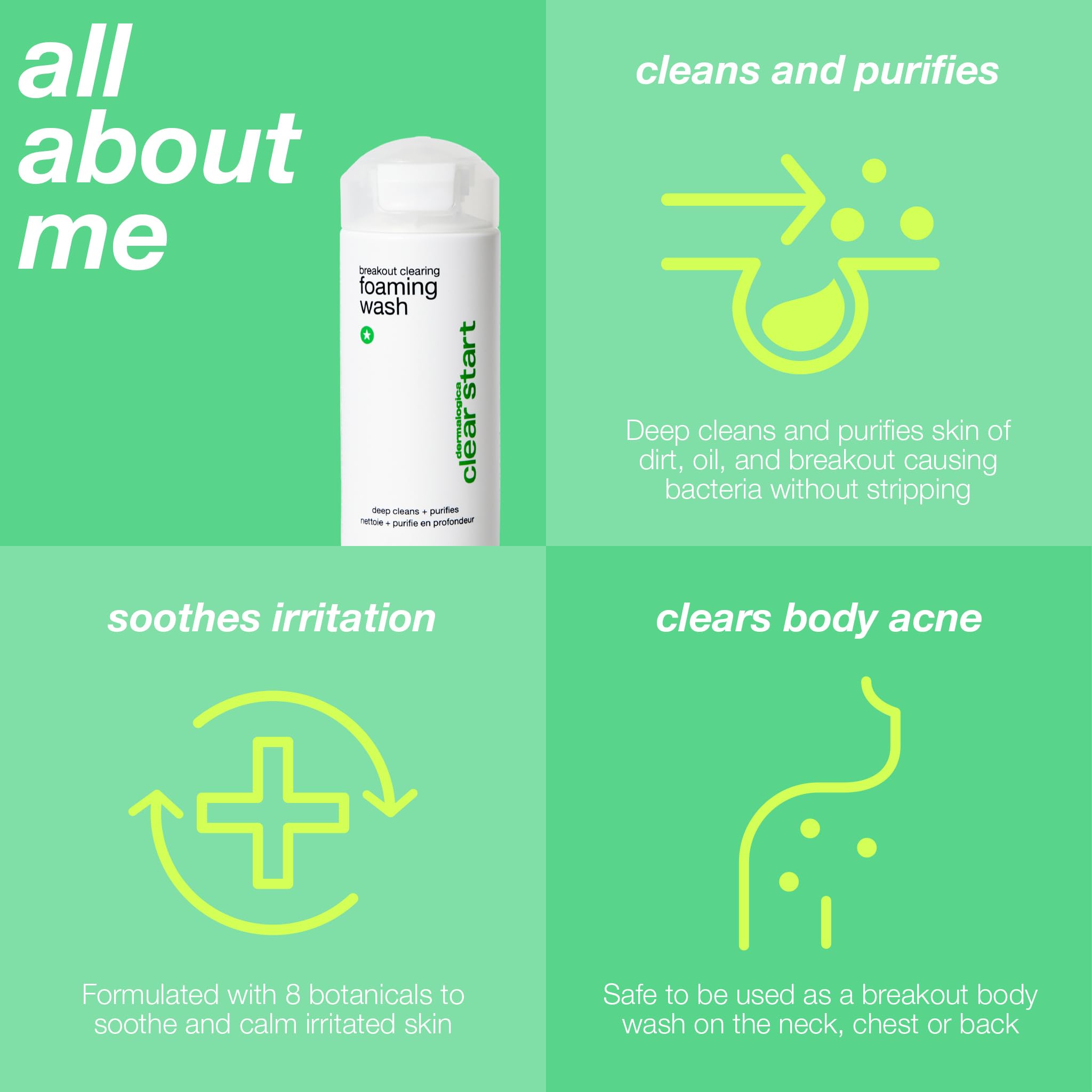 Dermalogica Clear Start foaming wash tea tree and natural extracts focus