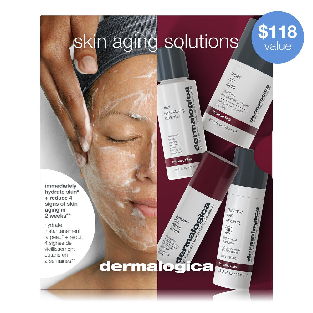 Close-up of serum texture from Dermalogica kit for quick absorption.