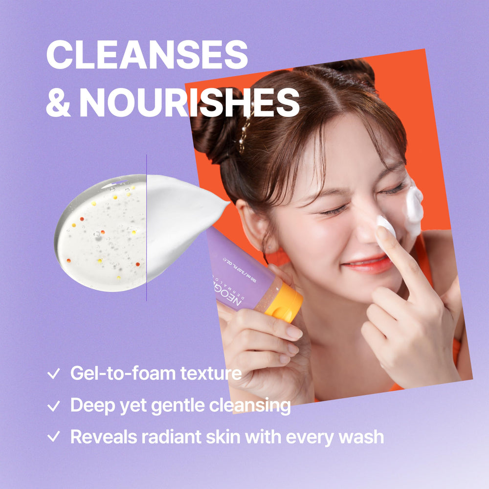 DERMALOGY exfoliation with AHA/BHA and papain targets dull texture for smoother skin.