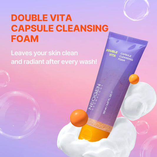 DERMALOGY cleansing foam foaming on hand demonstrates gentle gel-to-foam action.
