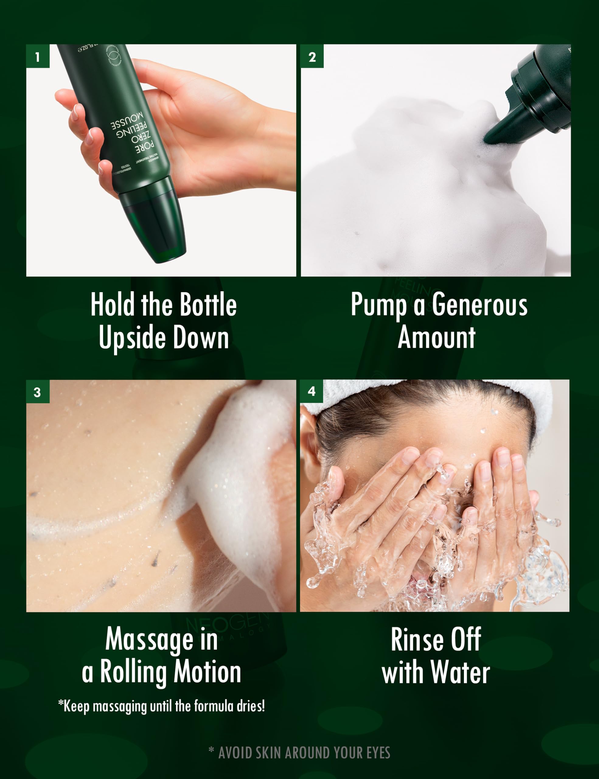DERMALOGY by NEOGENLAB creamy cleansing foam suggests smoother skin