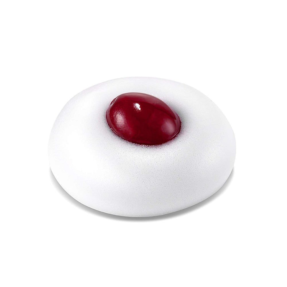 DERMALOGY Real Fresh Foam Cranberry bottom reveals real fruit infusion for skin vitality.