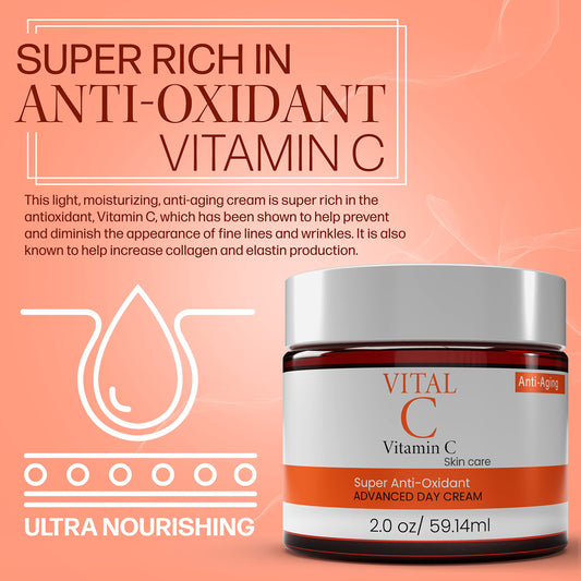 Dermapeutics Advanced Vitamin C Face Cream pump closeup shows smooth texture.