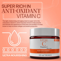 Dermapeutics Advanced Vitamin C Face Cream pump closeup shows smooth texture.
