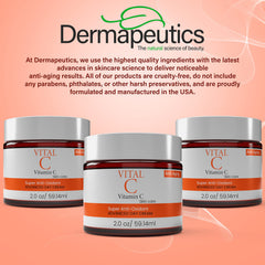 Dermapeutics Vitamin C cream in a morning bathroom setting.
