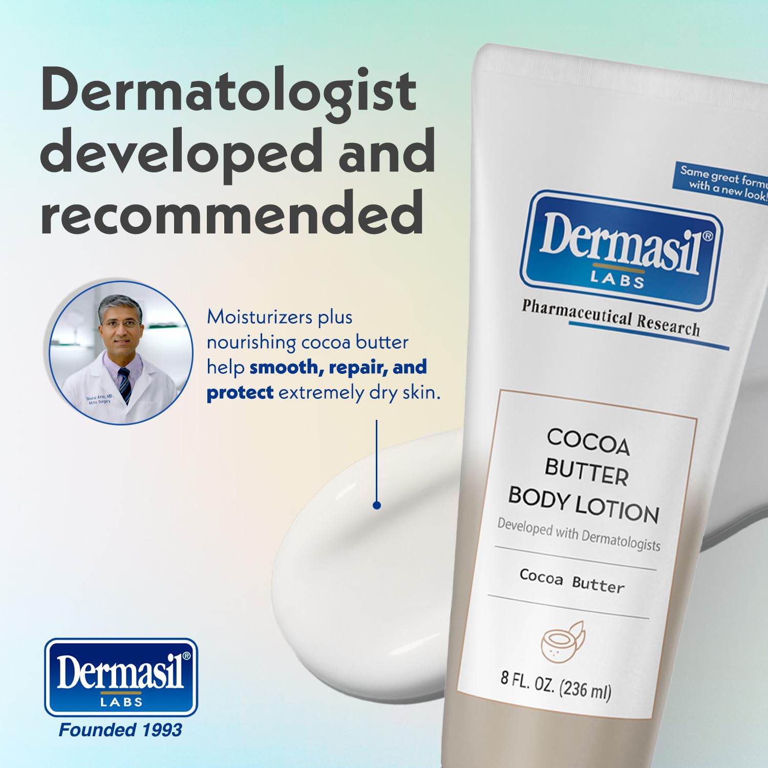 Dermasil bottle being pumped for easy, mess-free application.