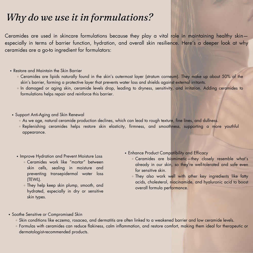 Dermaskin Labs Ceramide Powder in a cosmetic formulation example.