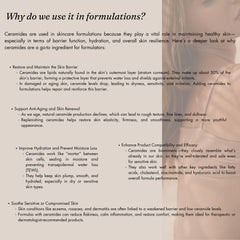Dermaskin Labs Ceramide Powder in a cosmetic formulation example.