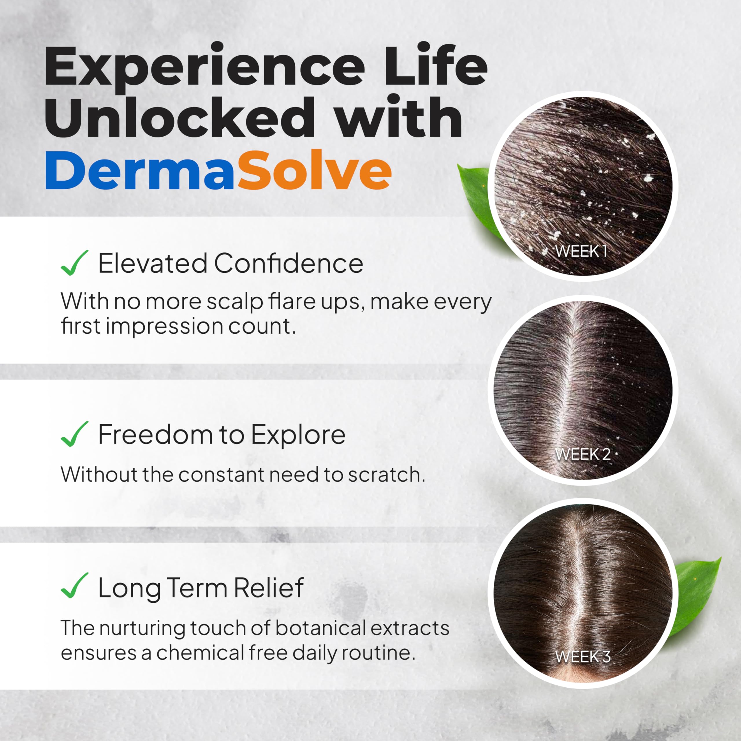 Dermasolve hair silky texture—improved manageability after use
