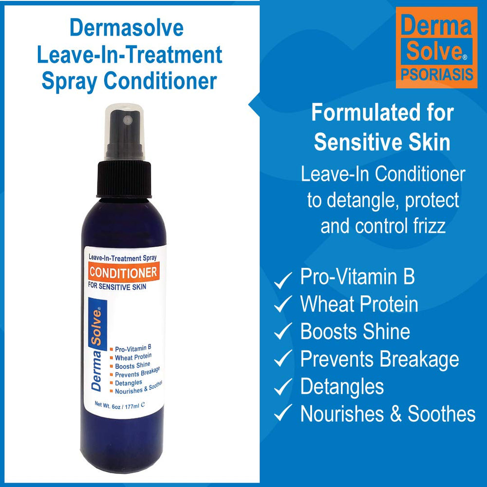 Dermasolve close-up of Pro-Vitamin B and wheat protein ingredients for healthier hair