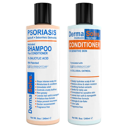 Dermasolve scalp shampoo bottle—soothing formula for itchy, flaky scalp
