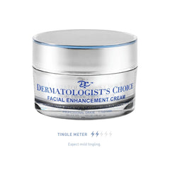 Dermatologist's Choice packaging and premium cream texture close-up.