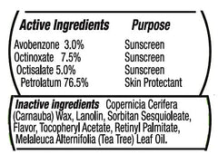 Dermatone balm highlights 80-minute water resistance for outdoor activities.