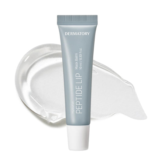 DERMATORY Hyalluron Peptide Volume Lip Mask Balm jar close-up for deep hydration.