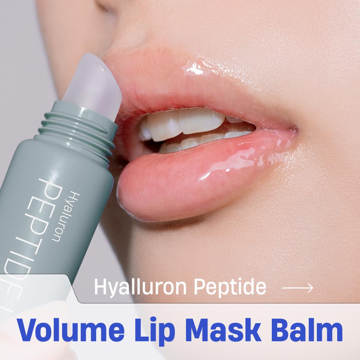 DERMATORY Hyalluron Peptide Volume Lip Mask Balm texture during application for even coverage.