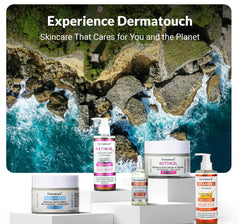 DERMATOUCH Cruelty-free packaging close-up signaling ethical skincare choices.