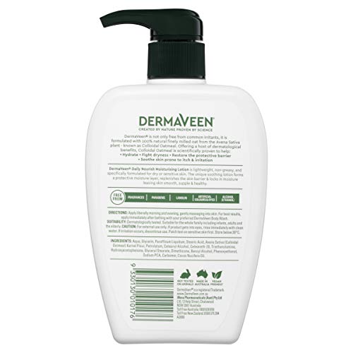Dermaveen Moisturising Lotion texture close-up highlighting non-greasy absorption.