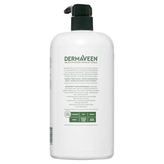 Dermaveen Oatmeal Shampoo on hair showing soft, silky results without harsh chemicals.