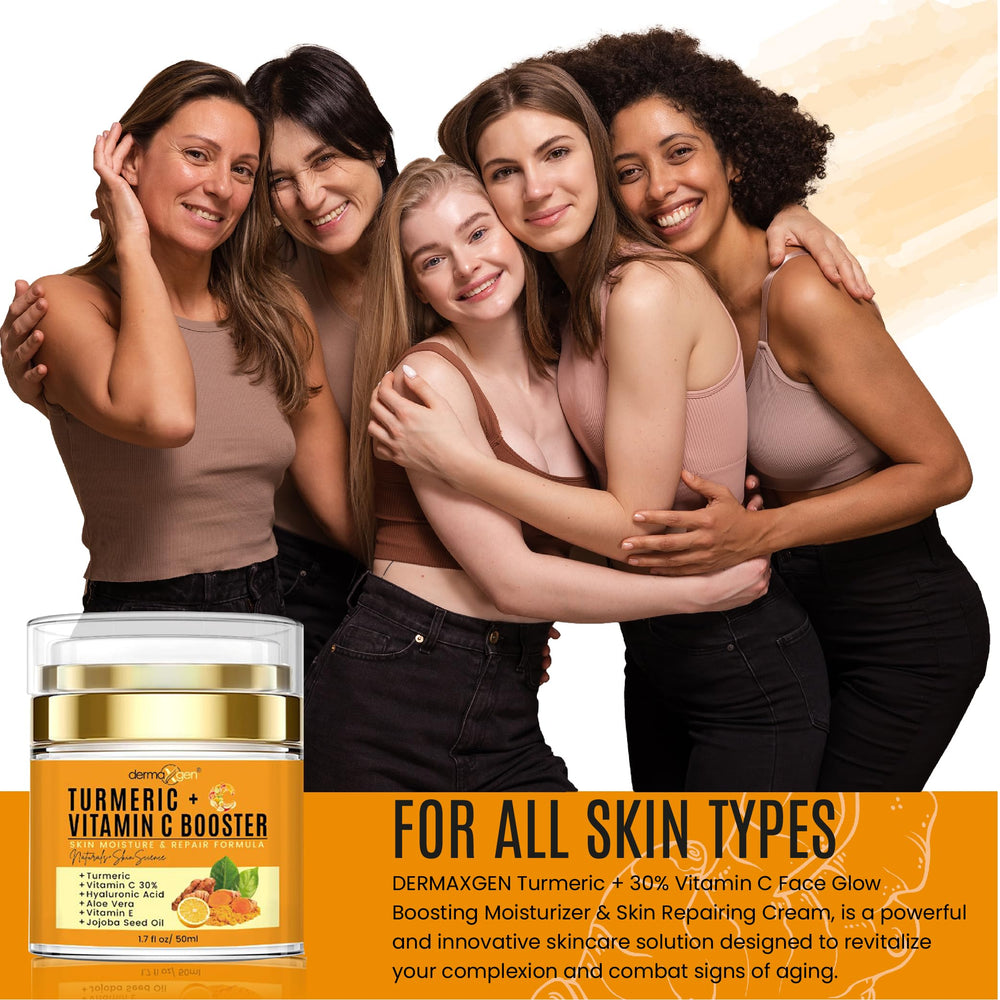 DERMAXGEN Packaging display suggests a simple skincare routine.