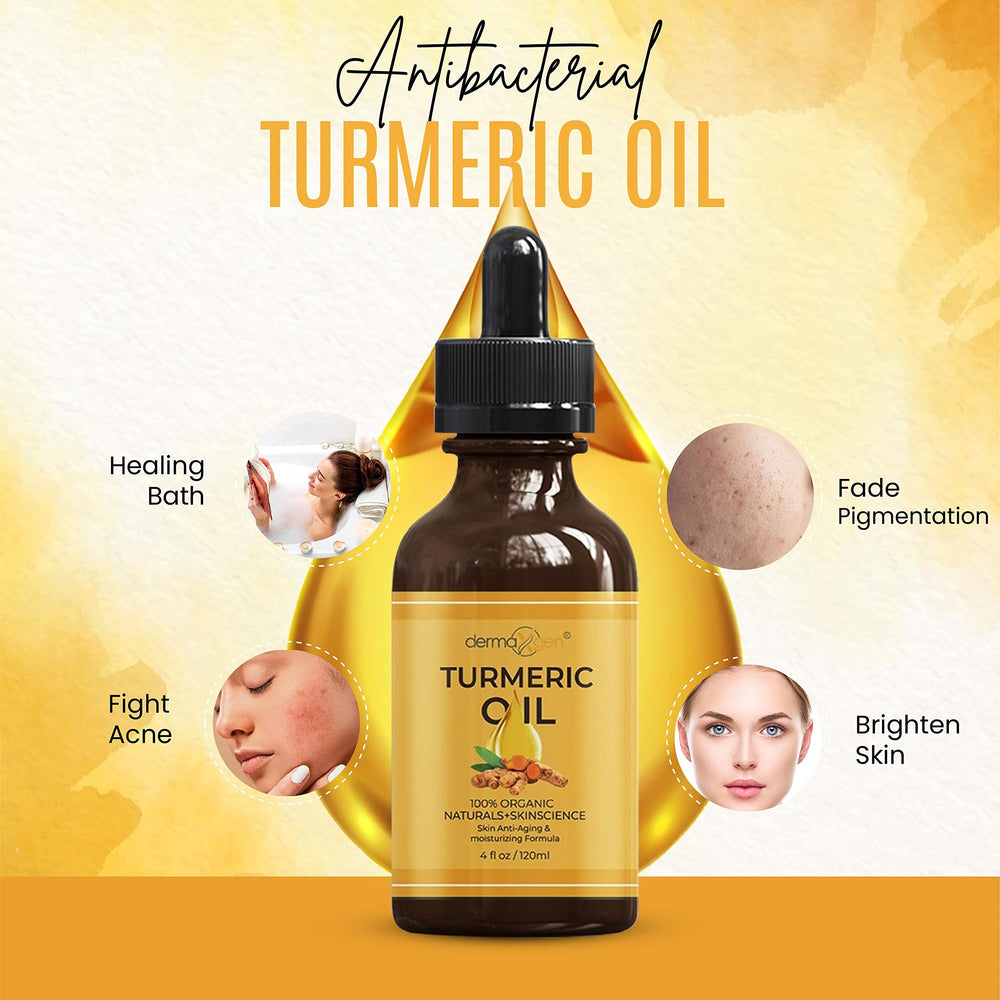 DERMAXGEN turmeric oil dropper ready for daily skincare routine