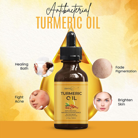 DERMAXGEN turmeric oil dropper ready for daily skincare routine