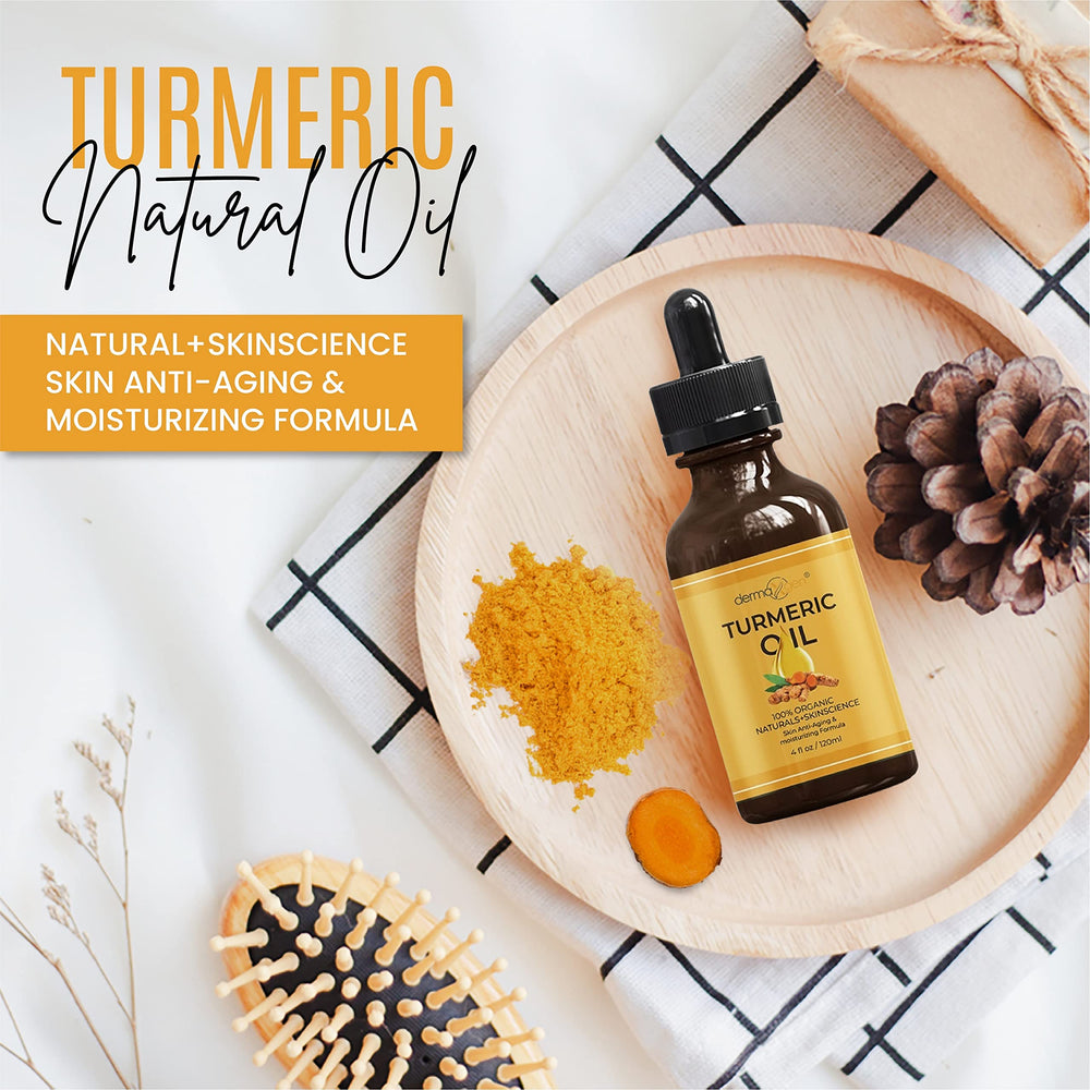 DERMAXGEN turmeric oil usage for face, neck, and around the eyes