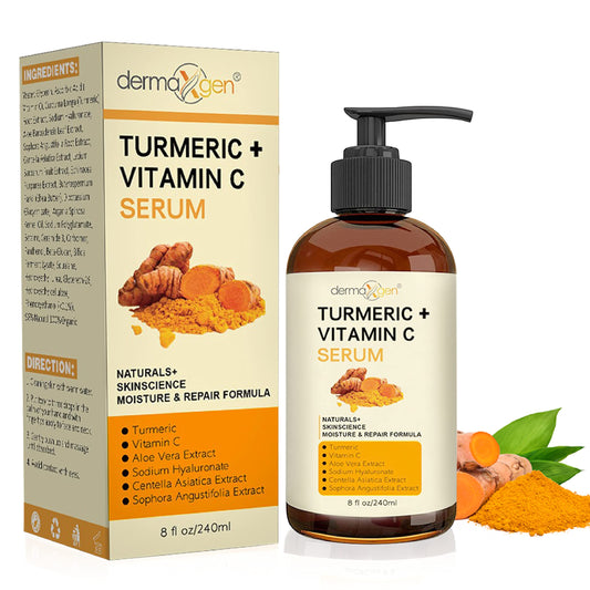 DERMAXGEN turmeric-serum-face offers radiant skin with antioxidant-rich glow.