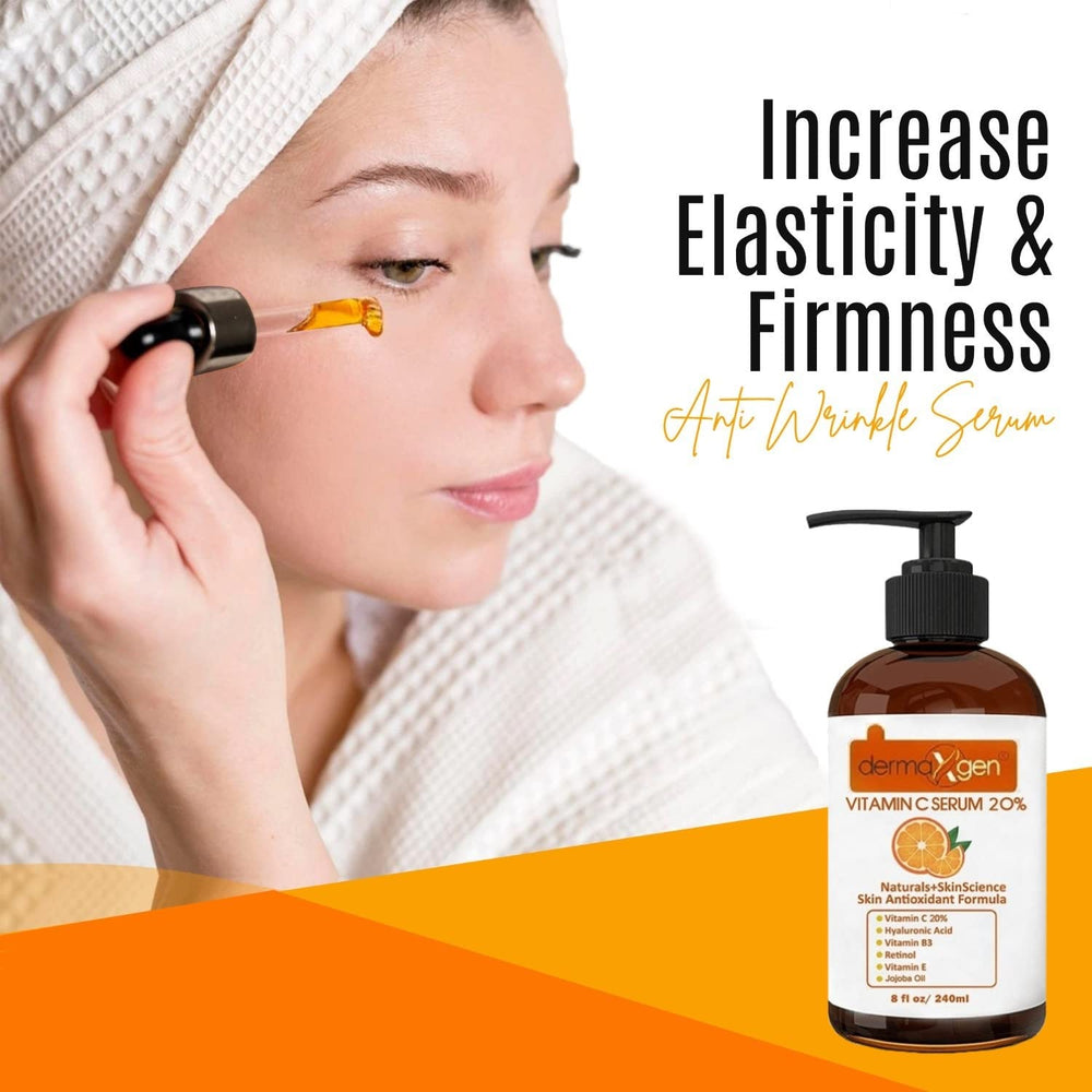 DERMAXGEN Vegan-friendly formula label signals clean skincare.
