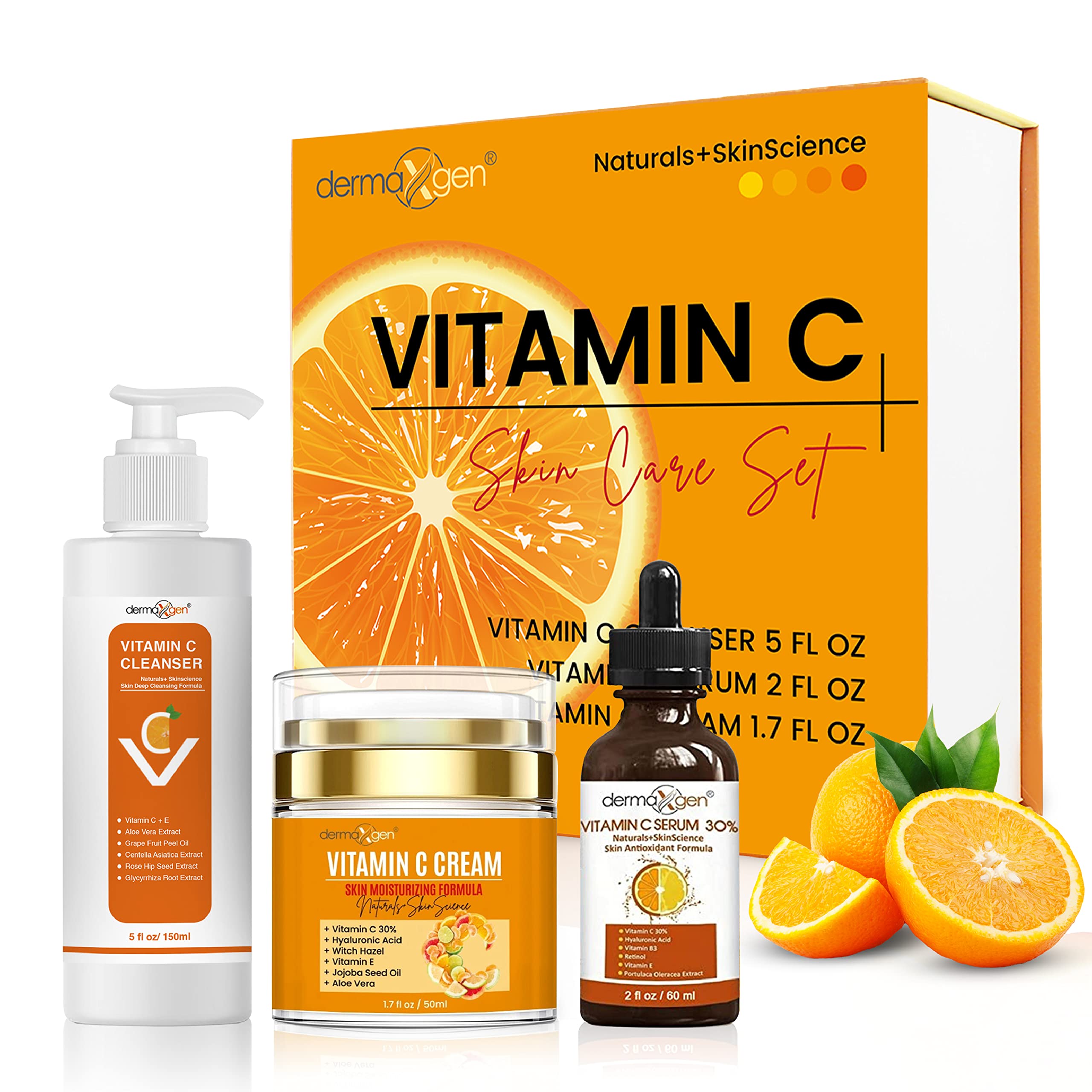 DERMAXGEN complete facial kit box boosts glow and routine efficiency
