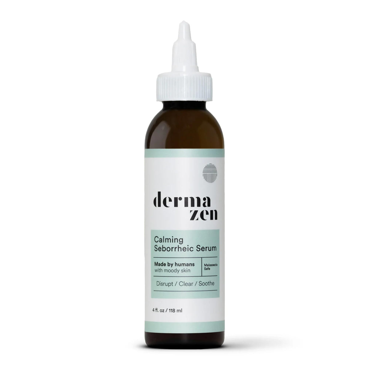 Dermazen calming serum bottle shows quick relief on irritated skin