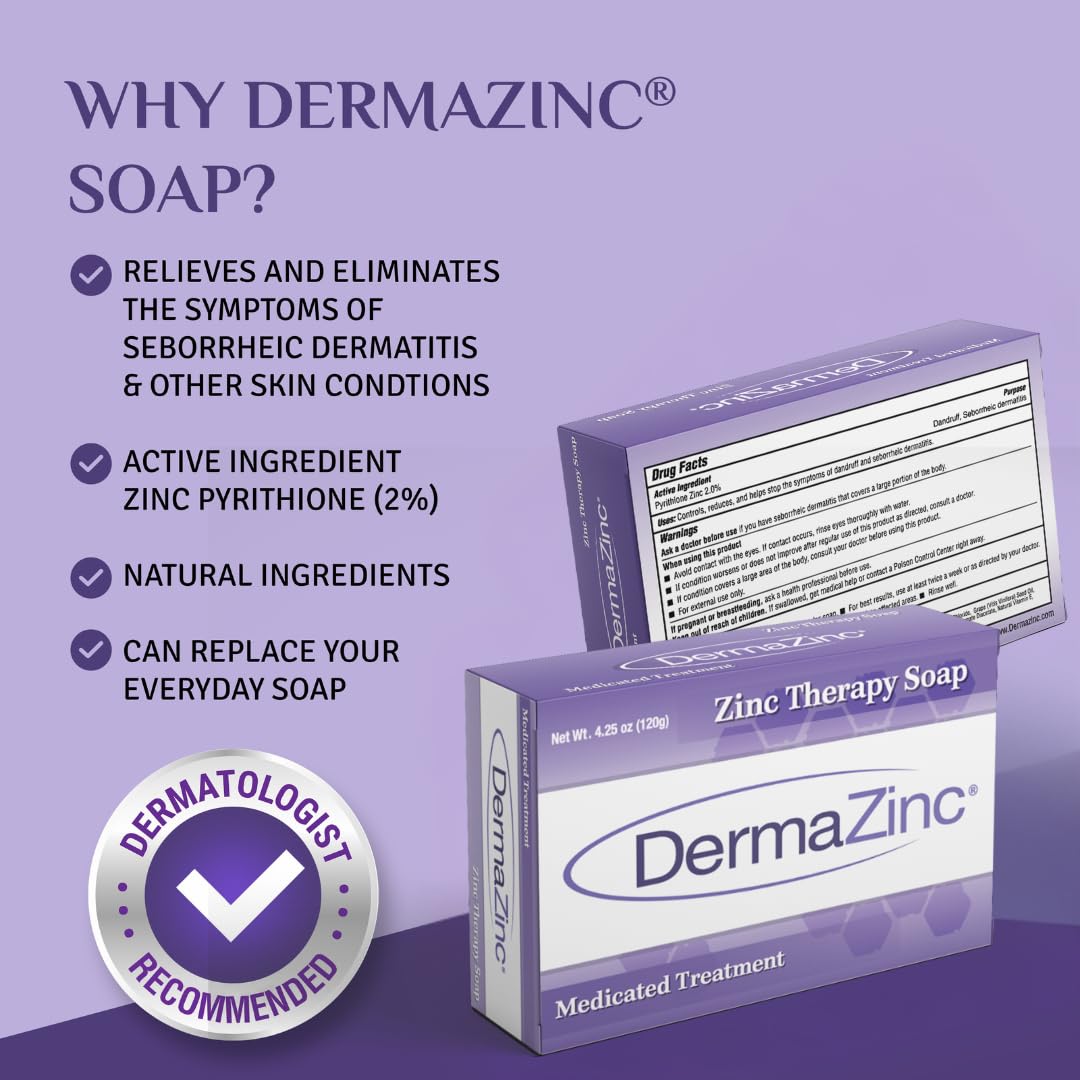 DermaZinc Therapy Soap used on face and body for daily, gentle cleansing