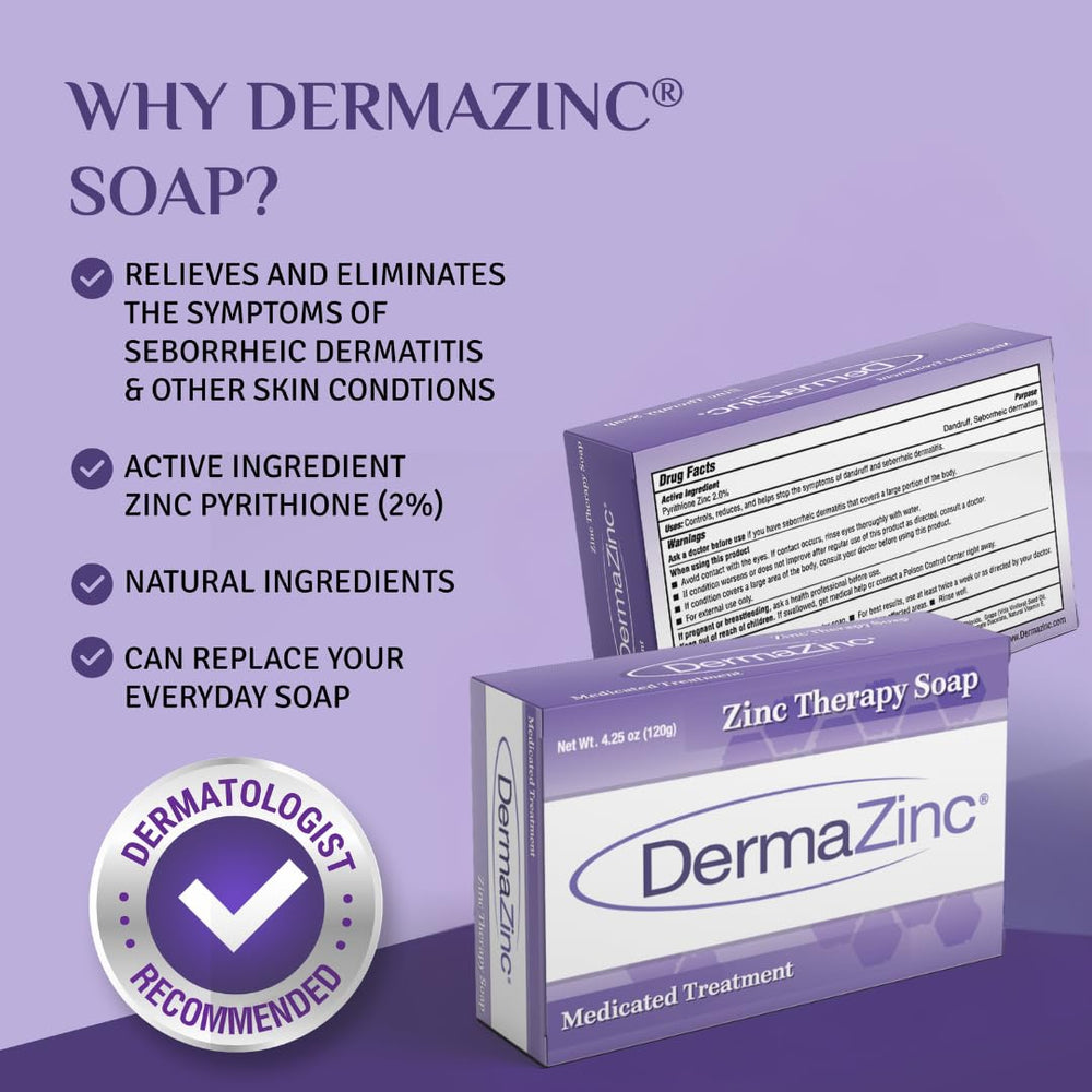 DermaZinc Therapy Soap used on face and body for daily, gentle cleansing